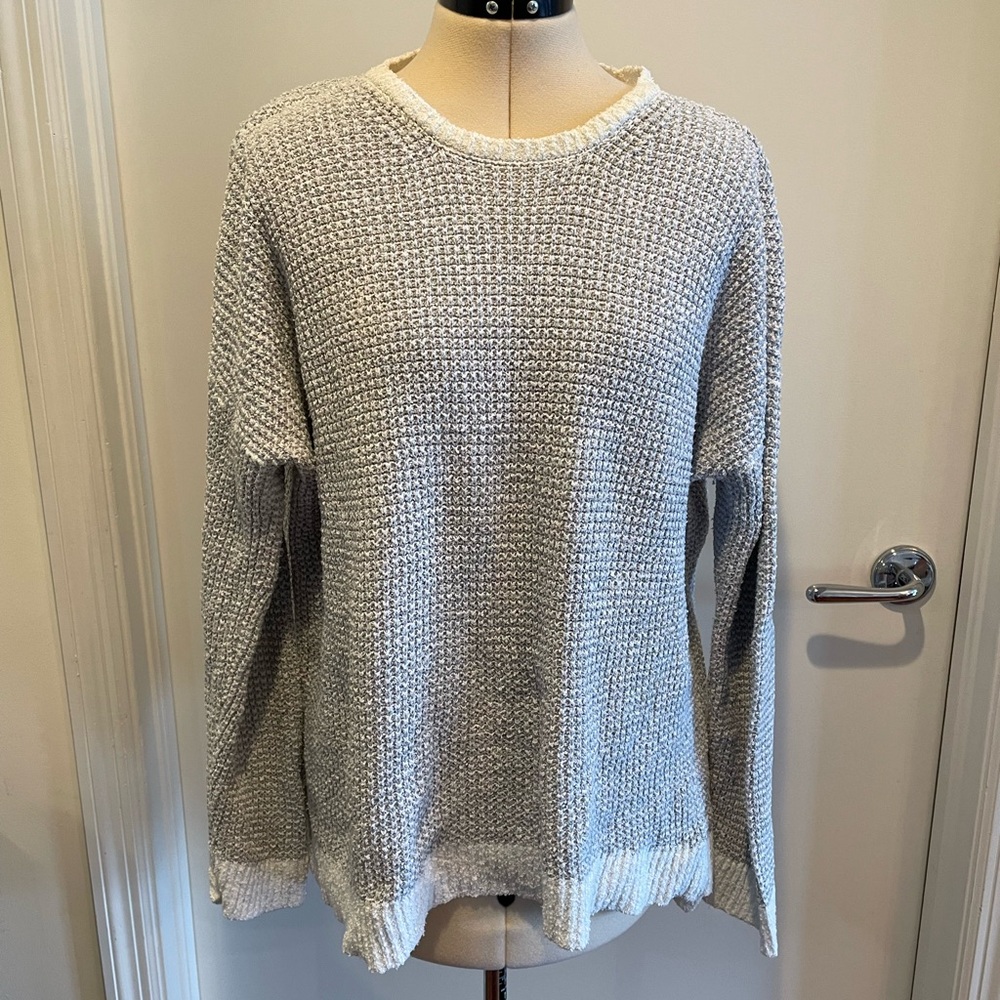 Eileen Fisher Soft slubby knit Organic Cotton Hi-Low Sweater Size L